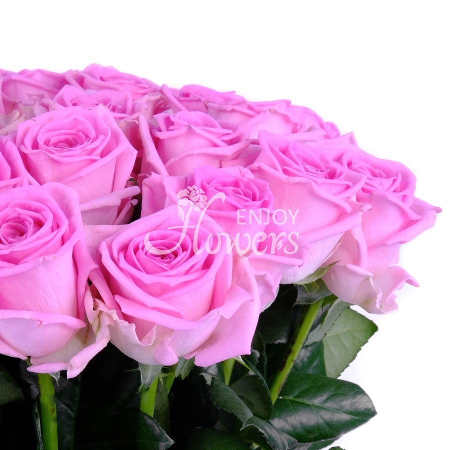 Букет из 25 роз "Розовые розы"